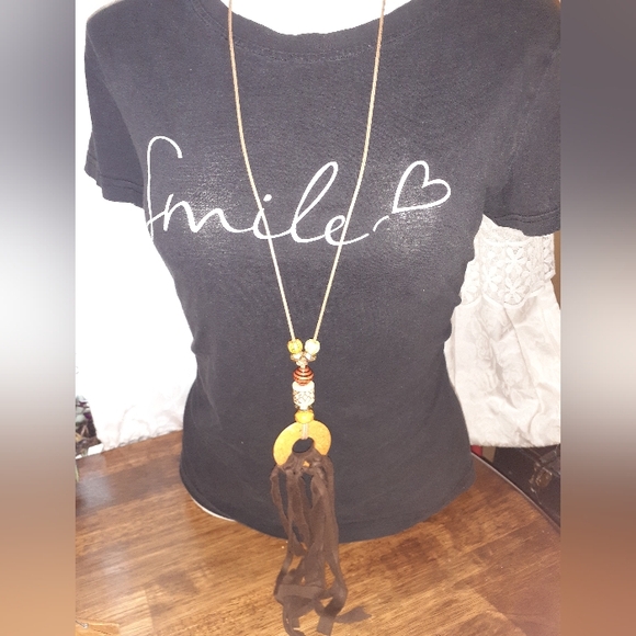 Boho Bead Necklace Long - Picture 5 of 15